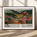 Yayoi Kusama Abstract Print, Vibrant Floral Mountain Art