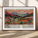 Yayoi Kusama Landscape Canvas Print, Vibrant Floral Mountain
