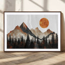 Modern Abstract Mountain Canvas Wall Art Print, Abstract