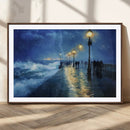 Abstract Stormy Ocean Pier Canvas Wall Art Print | Stormy by MyGreatCanvas | Canvas Wall Art Prints | Photo Prints & Wall Decor