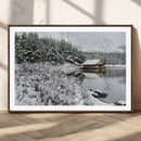 Winter Wall Art - Cabin by the Lake Canvas Wall Art - Serene by MyGreatCanvas | Canvas Wall Art Prints | Photo Prints & Wall Decor