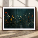 Framed Wildflower Field Wall Art, Framed Vintage Botanical