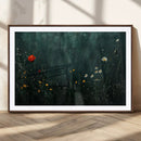 Wildflower Field Framed Wall Art, Vintage Botanical