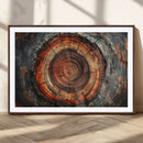 Wood Grain Canvas Wall Art - Framed Abstract Tree Ring