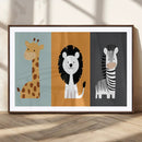 Boho Jungle Animal Nursery Wall Art Prints – Safari Decor