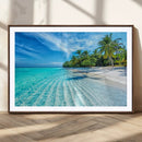 Tropical Beach Wall Art Canvas Print - Serene Ocean