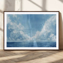 Abstract Ocean Print Artwork- Serene Blue Ocean Canvas Wall