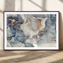 Abstract Blue and Gold Canvas Wall Art - Fluid Modern Ink