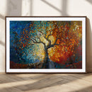 Yggdrasil Tree of Life Mosaic Stained Glass Wall Art Canvas,