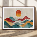 Southwest Mountain Wall Art Canvas Print – Boho Triptych
