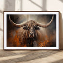 Highland Bull Canvas Abstract Canvas Wall Art Print –