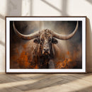 Highland Bull Canvas Abstract Canvas Wall Art Print –