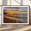 Sunset Wall Art Print - Stunning Beach Sunset Canvas Artwork