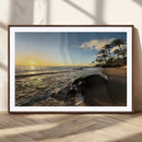 Tropical Beach Wall Art - Stunning Ocean Sunset Canvas Print