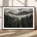 Moody Forest Wall Art – Framed Mountain Fog Canvas Artwork, by MyGreatCanvas | Canvas Wall Art Prints | Photo Prints & Wall Decor