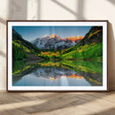 Maroon Bells Lake Wall Art Canvas Print – Framed Majestic
