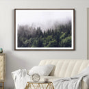 Misty Forest Wall Art Canvas Print – Foggy Pines Pine Valley