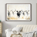Texas Longhorn Wall Art Canvas Print – Rustic Western Bull