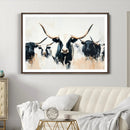 Texas Longhorn Wall Art Canvas Print – Majestic Horned Bull