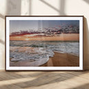Ocean Sunset Wall Art Canvas Print – Framed Sandy Shore