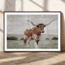 Texas Longhorn Wall Art – Framed Spotted Cattle Canvas by MyGreatCanvas | Canvas Wall Art Prints | Photo Prints & Wall Decor