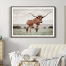 Texas Longhorn Wall Art Canvas Print – Framed Spotted Cattle by MyGreatCanvas | Canvas Wall Art Prints | Photo Prints & Wall Decor