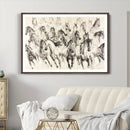 Running Horses Wall Art Canvas Print – Framed Galloping Herd
