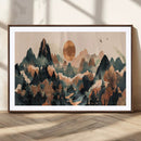 Wood Mountain Landscape Wall Art Canvas Print – Framed