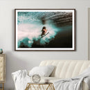 Vibrant Aquatic Motion Wall Art Canvas Print – Framed