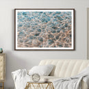 Clear Water Wall Art Canvas Print – Framed Sunlit Ocean