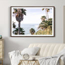 Coastal Palm Trees Wall Art Canvas Print – Framed Ocean