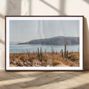 Desert Lake Wall Art – Framed Cactus Mountain Canvas by MyGreatCanvas | Canvas Wall Art Prints | Photo Prints & Wall Decor