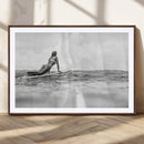 Black and White Surfing Wall Art Canvas Print – Framed Ocean by MyGreatCanvas | Canvas Wall Art Prints | Photo Prints & Wall Decor