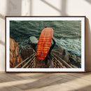 Surfer Stairway Wall Art Canvas Print – Framed Ocean Surf by MyGreatCanvas | Canvas Wall Art Prints | Photo Prints & Wall Decor