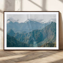Misty Mountain Wall Art Canvas Print – Framed Cloudy Andean by MyGreatCanvas | Canvas Wall Art Prints | Photo Prints & Wall Decor