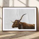 Longhorn Cow Wall Art Canvas Print – Framed Western Animal by MyGreatCanvas | Canvas Wall Art Prints | Photo Prints & Wall Decor