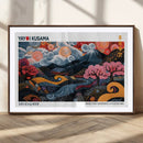 Modern Japanese Wall Art Canvas Print – Framed Abstract