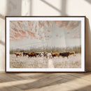 Cow Herd Wall Art Canvas Print – Framed Farmhouse Cattle by MyGreatCanvas | Canvas Wall Art Prints | Photo Prints & Wall Decor