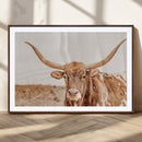Longhorn Bull Decor Wall Art Canvas Print, Framed Western by MyGreatCanvas | Canvas Wall Art Prints | Photo Prints & Wall Decor