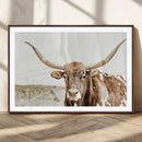 Texas Longhorn Bull Wall Art Canvas Print, Framed Rustic by MyGreatCanvas | Canvas Wall Art Prints | Photo Prints & Wall Decor