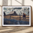 Texas Longhorn Wall Art Canvas Print – Framed Rustic Barn by MyGreatCanvas | Canvas Wall Art Prints | Photo Prints & Wall Decor