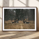 Deer Wall Art Canvas Print – Framed Rustic Wildlife Stags