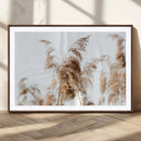 Pampas Grass Wall Art Canvas Print – Framed Neutral Tones