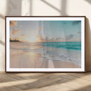 Beach Sunset Wall Art Canvas Print, Framed Ocean Waves Art by MyGreatCanvas | Canvas Wall Art Prints | Photo Prints & Wall Decor