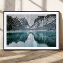 Mountain Lake Wall Art Canvas Print – Framed Toblacher See