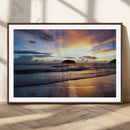 Beach Sunset Wall Art Canvas Print – Framed Ocean Waves Art by MyGreatCanvas | Canvas Wall Art Prints | Photo Prints & Wall Decor