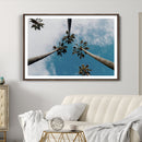 Tropical Palm Trees Wall Art Canvas Print – Framed