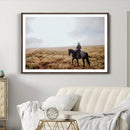 Cowboy Wall Art Canvas Print – Framed Western Rustic Ranch