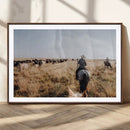 Western Wall Art Canvas Print – Framed Cowboy Cattle Drive by MyGreatCanvas | Canvas Wall Art Prints | Photo Prints & Wall Decor