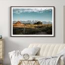 Rustic Farmhouse Wall Art Canvas Print – Teton Range Mormon